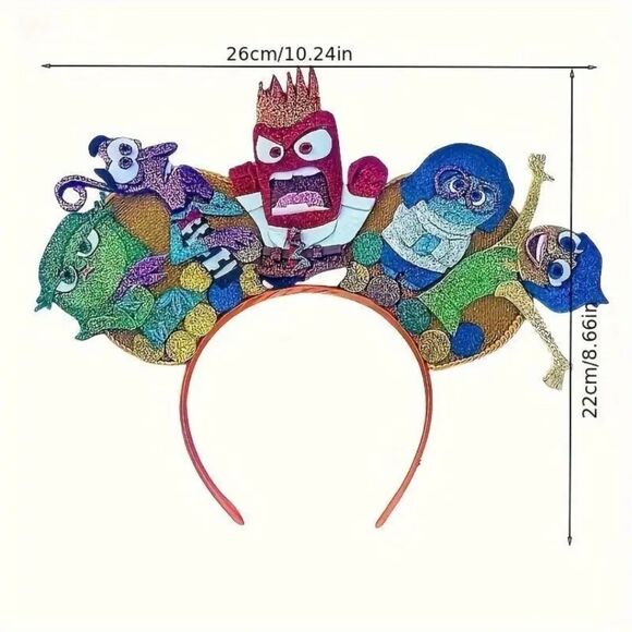 Inside Out Mouse Mickey Ears Headband for Disneyland Walt Disney W… - Picture 2 of 6